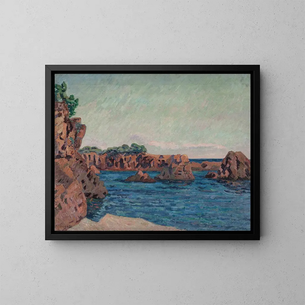 Rochers d'Agay - Armand Guillaumin — inramlat konstverk på väggen