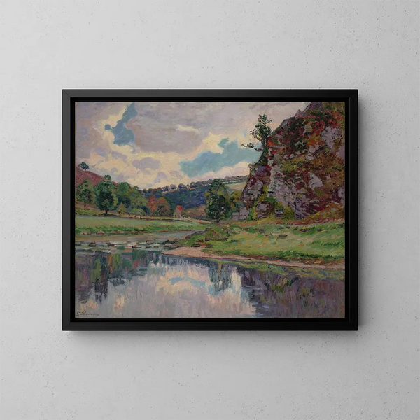 Rochers de Genetins sur Creuse - Armand Guillaumin — inramlat konstverk på väggen