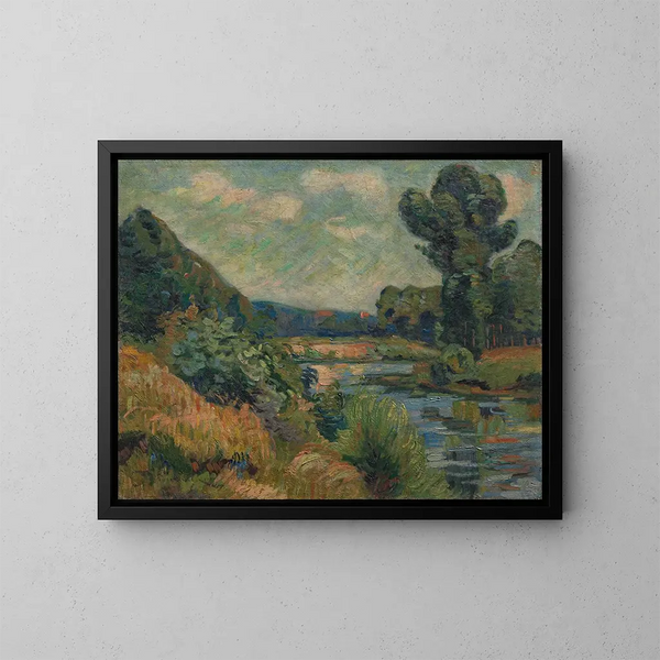 Les bords de la Marne à Charenton - Armand Guillaumin — inramlat konstverk på väggen