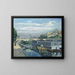 Le pont Louis-Philippe - Armand Guillaumin — inramlat konstverk på väggen