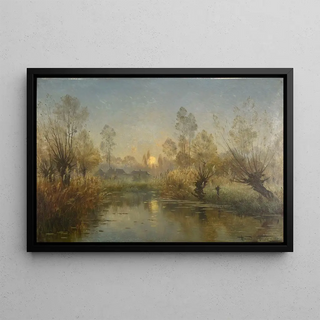 Armand Gury - Rivire au soleil couchant.webp
