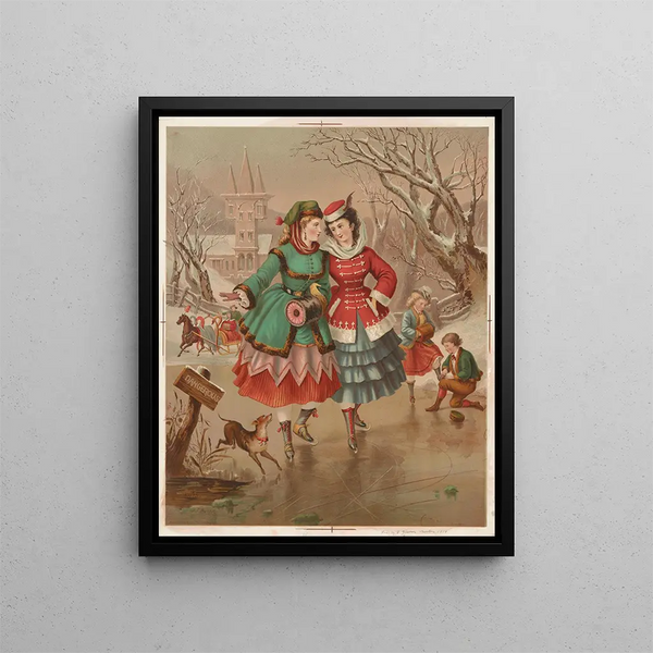Vinter - Armstrong & Co. Lith. — inramlat konstverk på väggen