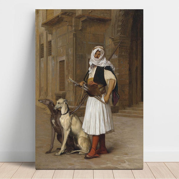 Reproduktion av målningen Arnaut och två whippets - Jean-Léon Gérôme