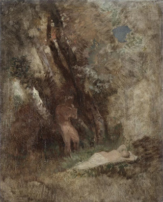 Arnold Bcklin - Faun and Nymph in the Woods.webp