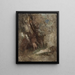 Faune och nymf i skogen - Arnold Böcklin — inramlat konstverk på väggen