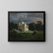 Landskapsbild med nattlig scen med ruin - Arnold Böcklin — inramlat konstverk på väggen