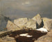 bergslandskap med chamois - Arnold Böcklin — vy av konstverket