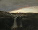 Landskapsbild av berg med vattenfall - Arnold Böcklin — vy av konstverket