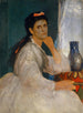 porträtt av Clara Böcklin, konstnärens äldsta dotter - Arnold Böcklin — vy av konstverket