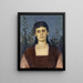 porträttet av Clara Bruckmann-Böcklin, den äldsta dottern till konstnären - Arnold Böcklin — inramlat konstverk på väggen