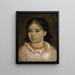 porträtt av Lucia, konstnärens dotter - Arnold Böcklin — inramlat konstverk på väggen