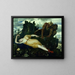 Diane som sover, bevakad av två satyrer - Arnold Böcklin — inramlat konstverk på väggen