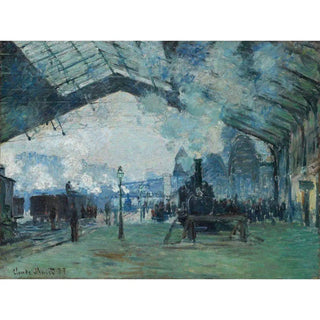 Arrivée du train de Normandie - Claude Monet | Reproduction Tableau Décoration murale affiche copie