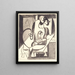 och modell La Chambre de création - Arshile Gorky — inramlat konstverk på väggen