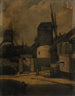 Le moulin de la Galette et le moulin Blute-fin Montmartre 18:e arrondissement - Arsène Désiré d'Haussy — vy av konstverket