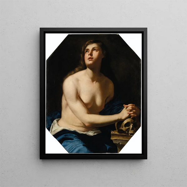 La Madeleine pénitente - Artemisia Gentileschi — inramlat konstverk på väggen