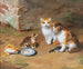 Familj av katter - Arthur Alfred Brunel de Neuville — vy av konstverket