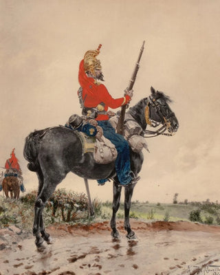 ArthurAlfred Brunel de Neuville - Mounted Soldier on Guard.webp