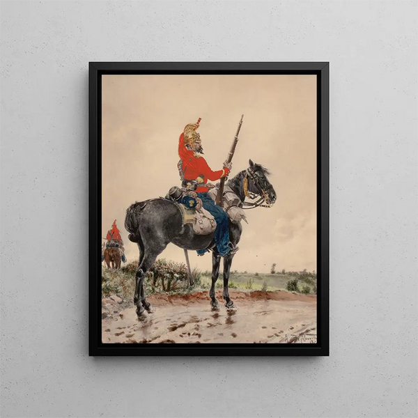ArthurAlfred Brunel de Neuville - Mounted Soldier on Guard.webp