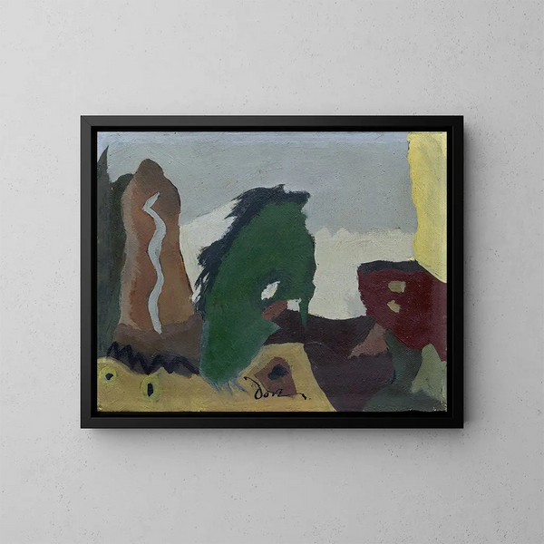 vid sjöns strand - Arthur Dove — inramlat konstverk på väggen