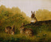 Lapins sur une bûche - Arthur Fitzwilliam Tait — vy av konstverket