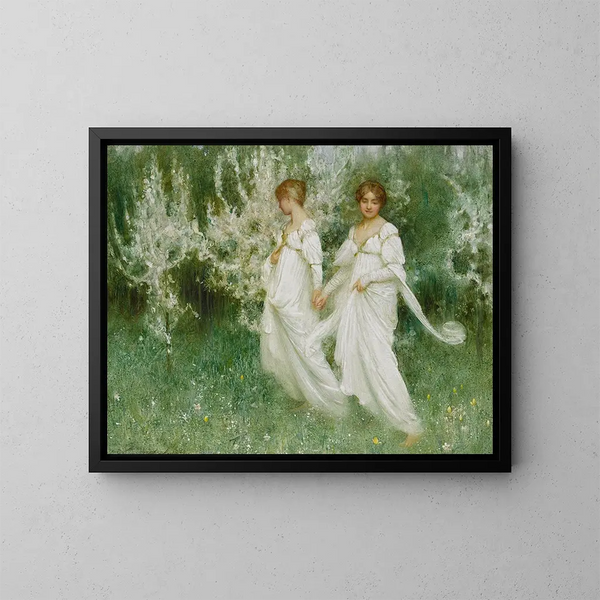 Innocence - Arthur Hacker — inramlat konstverk på väggen