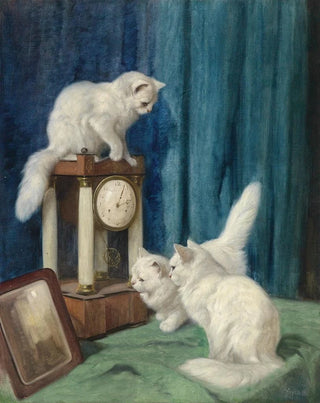 Arthur Heyer - Drei neugierige Katzen.webp