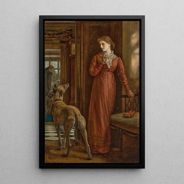 Osäkerhet - Arthur Hughes — inramlat konstverk på väggen