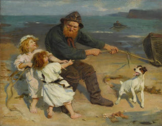 Arthur John Elsley - A Harbour Scene.webp