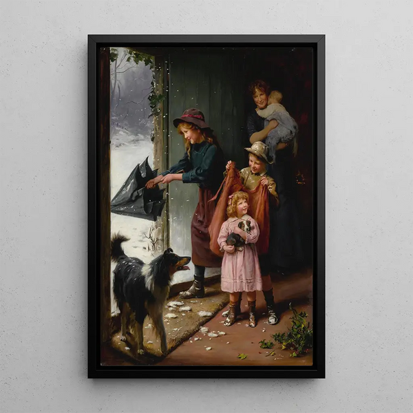 Reproduktion av målningen Äntligen hemma - Arthur John Elsley