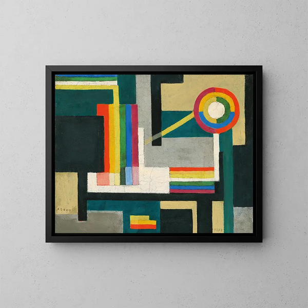 Composition - Arthur Segal — inramlat konstverk på väggen