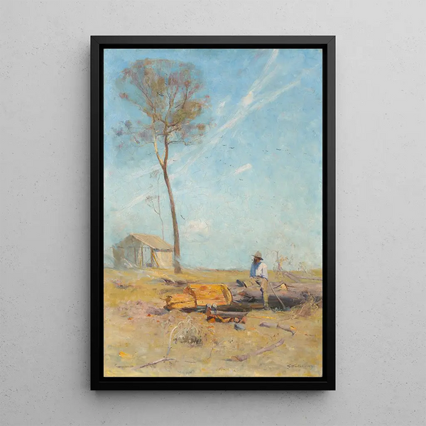 Reproduktion av målningen La cabane du sélectionneur - Arthur Streeton