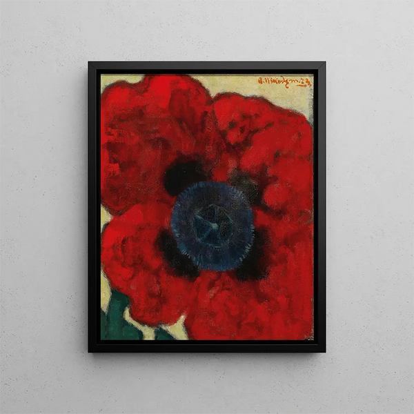 Fleur de pavot Mohnblume - Artur Nikodem — inramlat konstverk på väggen