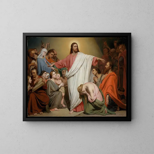 Christ Rémunérateur - Ary Scheffer — inramlat konstverk på väggen