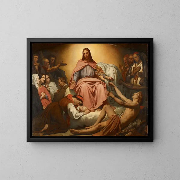Christ Consolateur - Ary Scheffer — inramlat konstverk på väggen