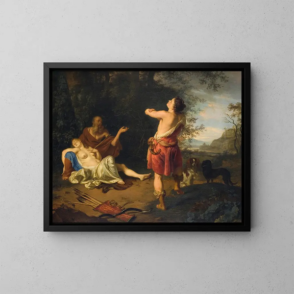 Céphale och Procris - Ary de Vois — inramlat konstverk på väggen