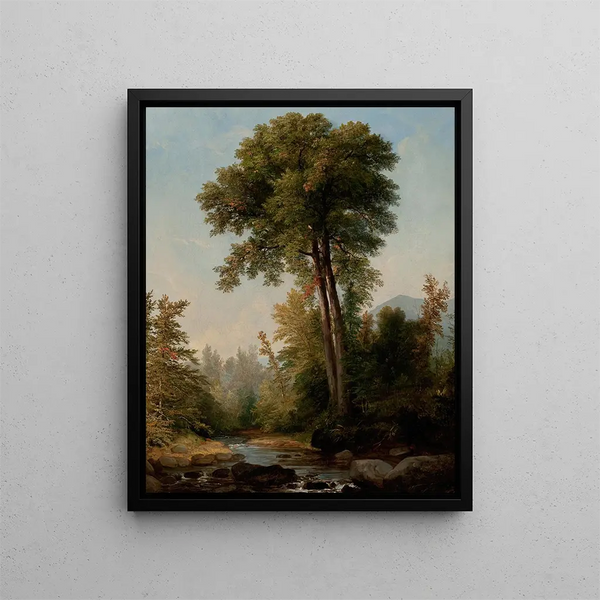 En naturlig monark - Asher Brown Durand — inramlat konstverk på väggen