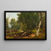 Scen i skogen i Catskills - Asher Brown Durand — inramlat konstverk på väggen