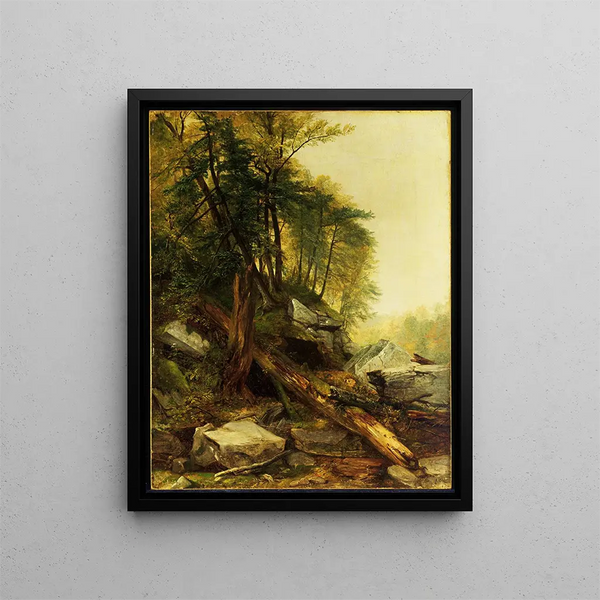Landskap av Kaaterskill - Asher Brown Durand — inramlat konstverk på väggen