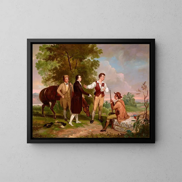 La capture du major André - Asher Brown Durand — inramlat konstverk på väggen