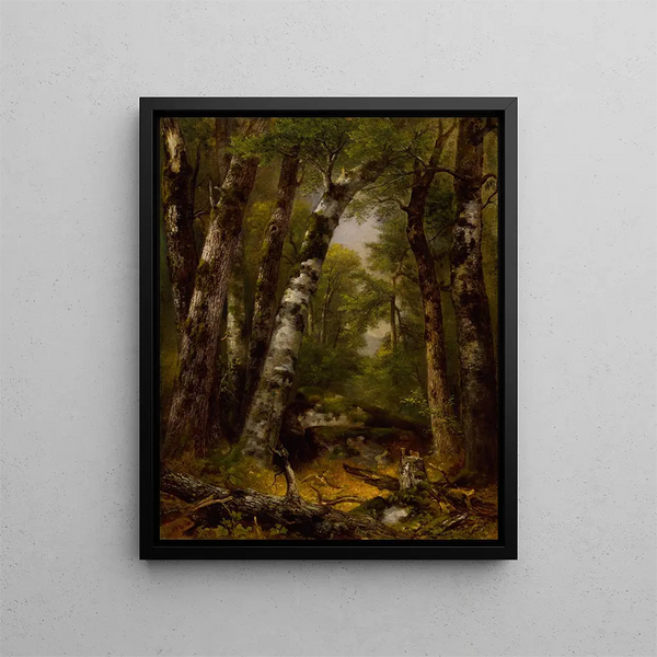 Woodland Glen - Asher Brown Durand — inramlat konstverk på väggen