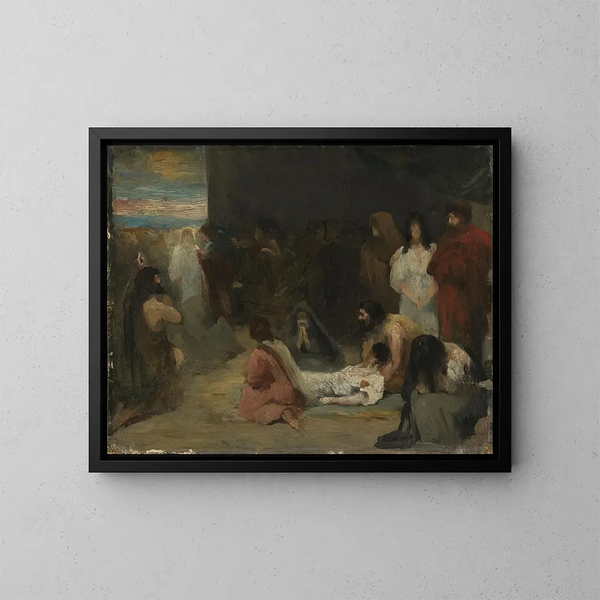 Le Christ vient - Asta Nørregaard — inramlat konstverk på väggen