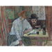 Reproduktion av målningen vid caféet La Mie - Henri de Toulouse-Lautrec