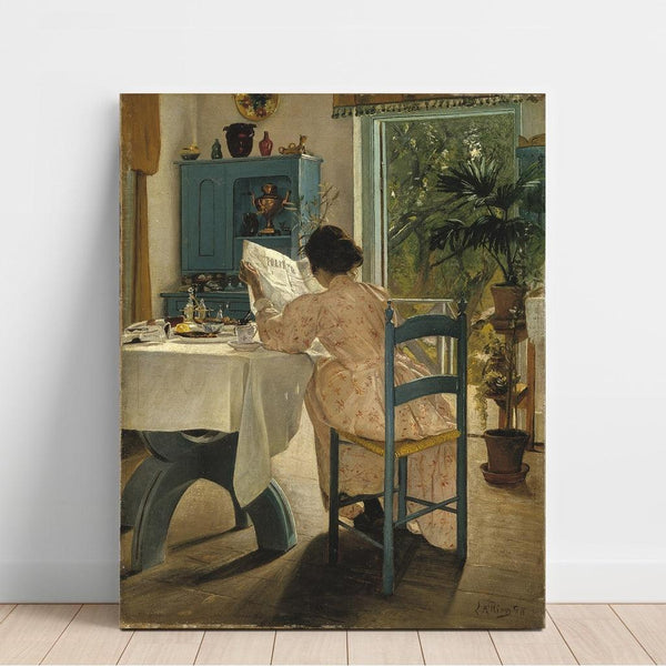 Reproduktion av målningen Vid frukostbordet - Laurits Andersen Ring