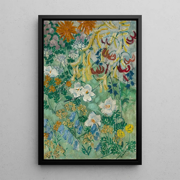Blommor - August Babberger — inramlat konstverk på väggen