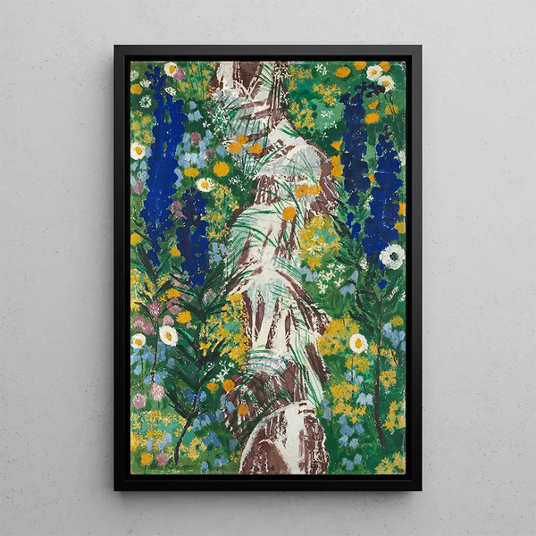 Reproduktion av målningen Blommor vid bäcken - August Babberger
