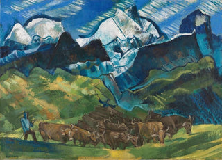August Babberger - Kuhherde im Hochgebirge.webp