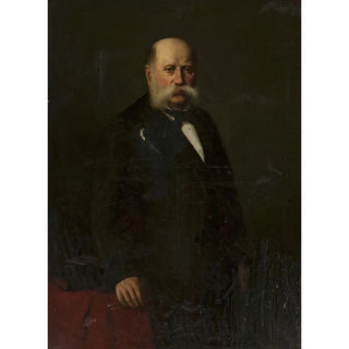 August Frind - Portrait of a man with grey sidewhiskers.webp