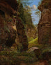 Gorge rocheuse dans l'Uttewalder Grund en Suisse saxonne - August Heinrich — vy av konstverket