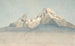 Le Watzmann sett från nordost och några skisser av ett berg - August Heinrich — vy av konstverket
